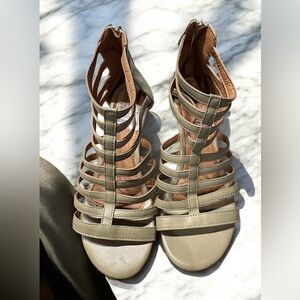 Ella Taupe Strappy Sandals size 8